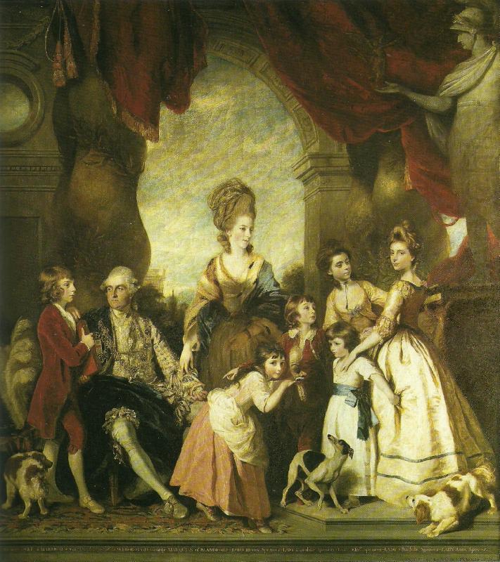 Sir Joshua Reynolds the marlborough family oil painting picture